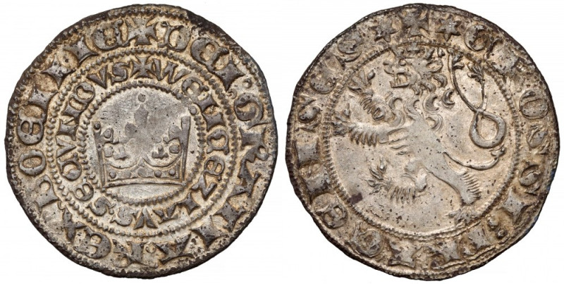 Czechy, Wacław II Czeski (1278-1305) Grosz praski Bardzo ładny. 

Grade: XF