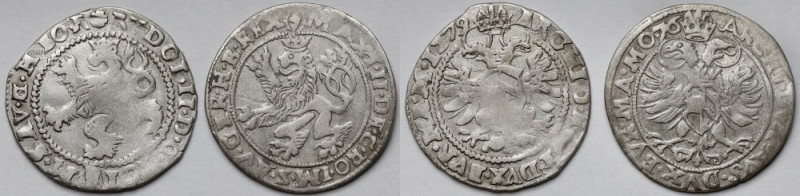 Czechy, Weissgroschen 1576 i 1579 - zestaw (2szt) 1576 lekko zgięty. 

Grade: ...