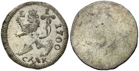 Czechy, Leopold I, 1/2 krajcara 1700, Kuttenberg