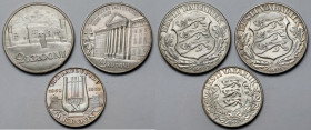 Estonia, 1-2 krooni 1930-1933 - zestaw (3szt)