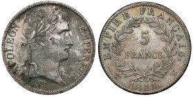 Francja, Napoleon I, 5 franków 1811-W, Lille