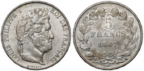 Francja, 5 franków 1847-A, Paryż