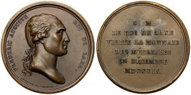 Francja, Medal 1809 (odbitka po 1880 r.), Wizyta Króla Saksonii w Mennicy Paryskiej