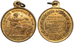 Francja, Medalik 1867 - Exposition Universelle De Paris