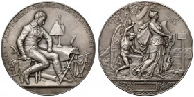 Francja, Medal 1899 Lazare Carnot, SREBRO syg. E. Mouchon