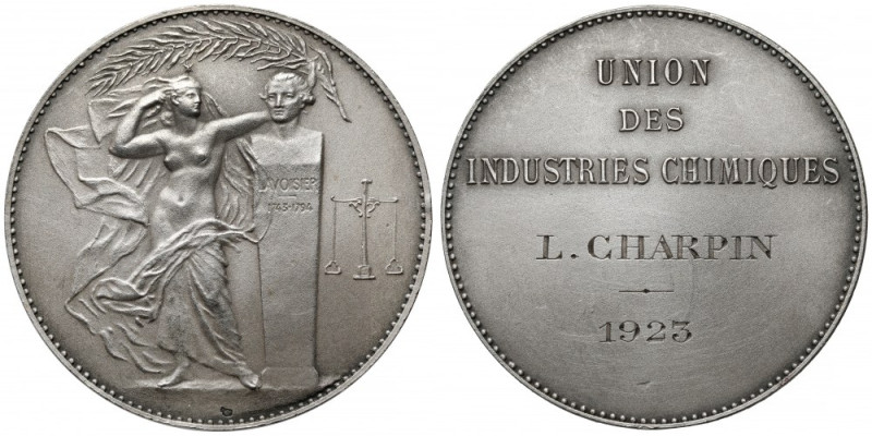 Francja, Medal 1923 - Union des Industries Chimiques - L. Charpin Srebro, średni...