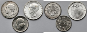 Jugosławia, 10-20 dinarów 1931-1938 - zestaw (3szt)