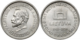 Litwa, 10 litu 1938 - Smetona