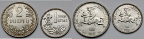 Litwa, 1-2 litu 1925 - zestaw (2szt)