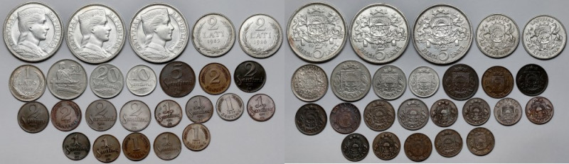 Litwa, 1 santims - 5 lati 1922-1939 - zestaw (25szt)