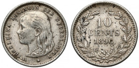 Niderlandy, Wilhelmina, 10 cents 1896