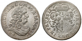 Prusy-Brandenburgia, Friedrich Wilhelm I, Szóstak 1681 HS, Königsberg