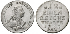 Prusy, Friedrich II, 1/12 talara 1752-A, Berlin