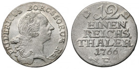 Prusy, Friedrich II, 1/12 talara 1766-A, Berlin