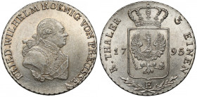 Prusy, Friedrich Wilhelm II, 1/3 talara 1795-E, Königsberg