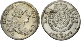 Bawaria, Maximilian III Joseph, 3 krajcary 1764