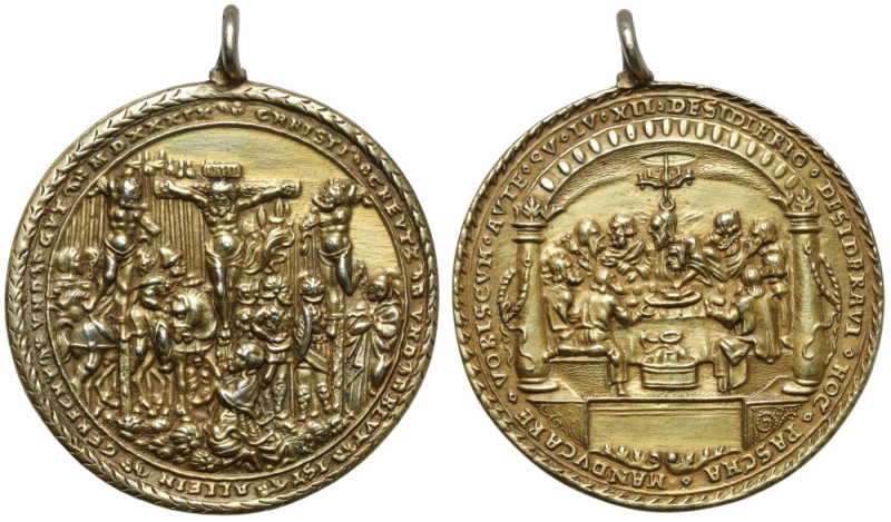 Niemcy, Medal religijny 1539 - Nickl Milicz - B.RZADKI Medal odlewany, cyzelowan...