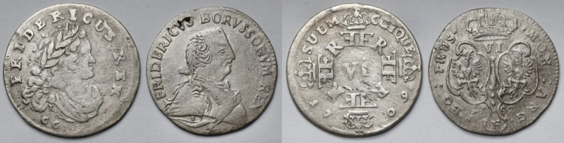 Niemcy, Prusy, Szóstaki 1709-1752 - zestaw (2szt) 
Grade: VF