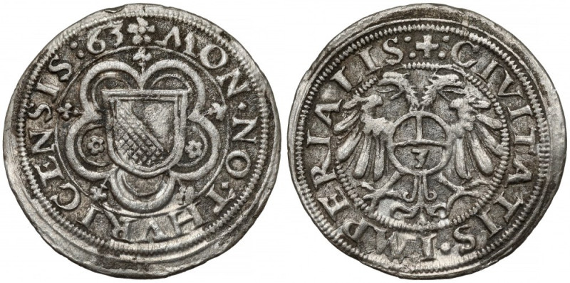 Szwajcaria, 3 krajcary 1563, Zurich 
Grade: VF+