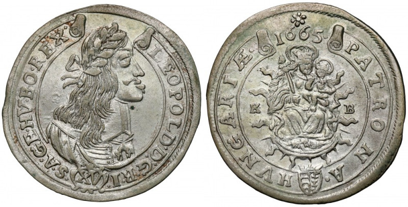 Węgry, Leopold I, 15 krajcarów 1665 KB, Kremnica Bardzo ładna moneta. 

Grade:...