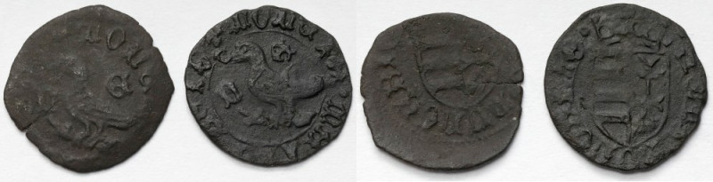 Węgry, János Hunyady (1446-1453) Denary - zestaw (2szt) 
Grade: VF