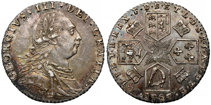 Anglia, Jerzy III, 6 pence 1787 
Grade: XF/XF+