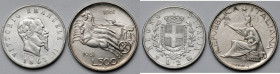 Włochy, 2-500 lir 1863-1961 - zestaw (2szt)