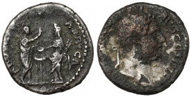 Hadrian (117-138 n.e.) Denar Suberat - Judaea - b.rzadki - ze stempla AUREUSA