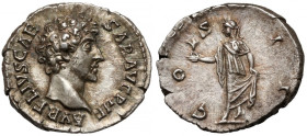 Marek Aureliusz (161-180 n.e.) Denar - wysoki relief