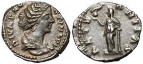Faustyna II Młodsza (161-175 n.e.) Denar pośmiertny - bardzo ładny
