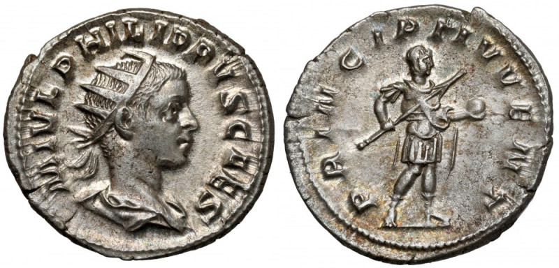 Filip II, Syn Filipa I Araba (247-249 n.e.) Antoninian Awers: Popiersie cesarza ...