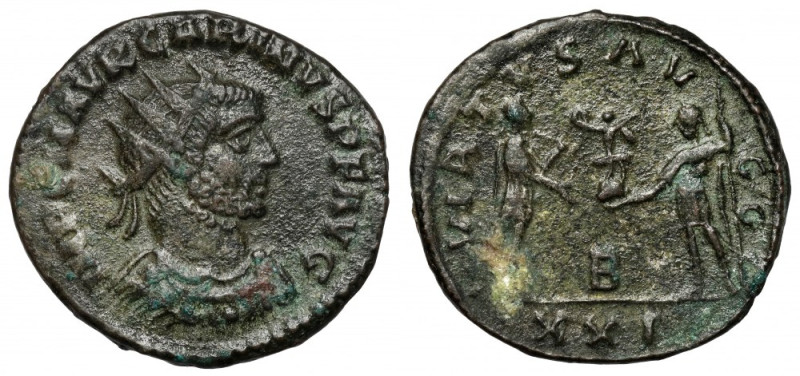 Karynus (283-285 n.e.) Antoninian, Antiochia Awers: Popiersie cesarza w koronie ...