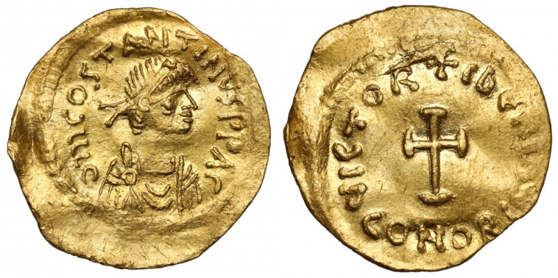Tyberiusz II Konstantyn (578-582 n.e.) Tremissis, Konstantynopol Awers:&nbsp;Pop...