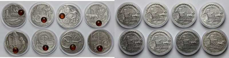 Niue, Szlak Bursztynowy, Dolar 2008-2011 - zestaw (8szt)