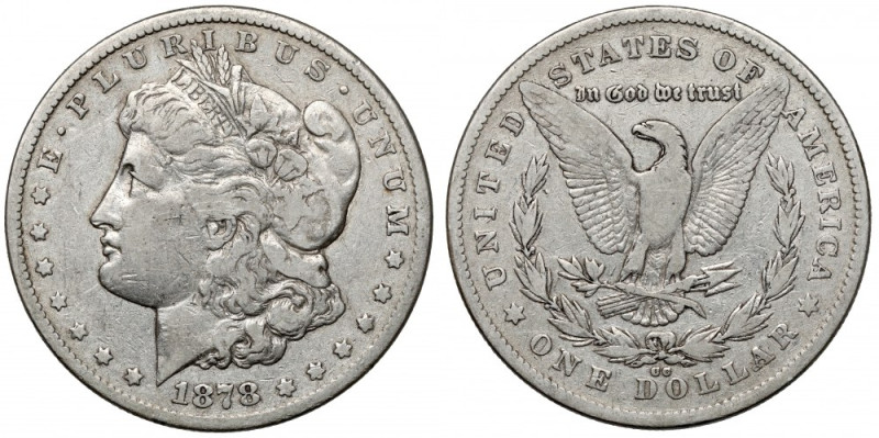 USA, Dolar 1878-CC, Carson City - Morgan Dollar - rzadki Niski nakład. 
Grade: ...