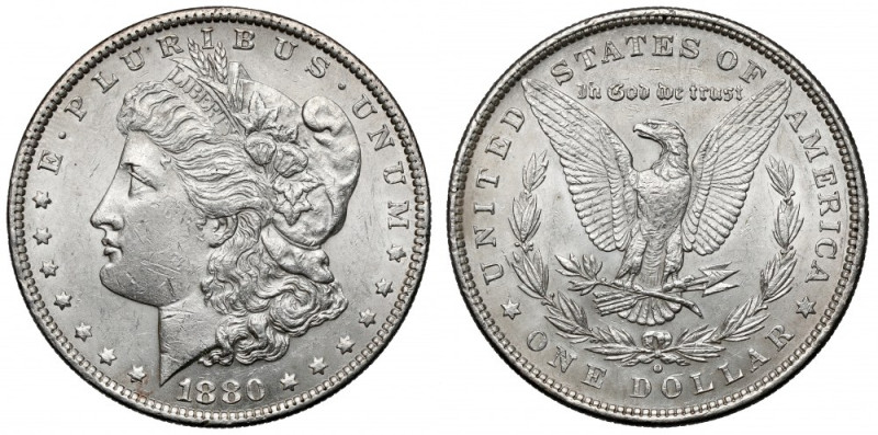 USA, Dolar 1880-O, New Orleans - Morgan Dollar 
Grade: XF+/AU