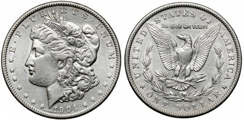 USA, Dolar 1904, Philadelphia - Morgan Dollar 
Grade: VF/VF+