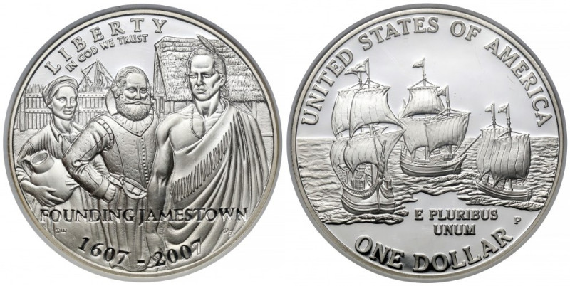 USA, Dollar 2007-P, Perth - Jamestown 
Grade: NGC PF69 UC
