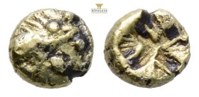 Greek Kyzikos (Circa 460-410 BC) Electrum obol 0,38 g. 6,5 mm.