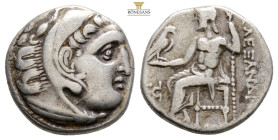 Kingdom of Macedon. Alexander III 'the Great' AR Drachm.
circa 310-301 BC. Head of Herakles right, wearing lion's skin / Zeus seated left; 17,7 mm. 4,...