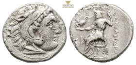 Kingdom of Macedon. Alexander III \'the Great\' AR Drachm. Lampsakos, circa 310-301 BC. 4 g. 17,9 mm.
Struck under Antigonos I Monophthalmos.
Head of ...