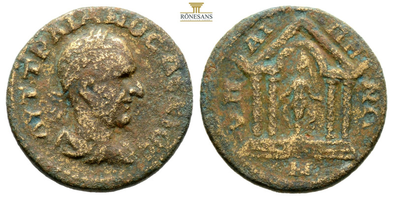 Traianus Decius (249-251 AD). AE22 (4,9 g. 21,3 mm. ), Samos, island off Ionia.
...