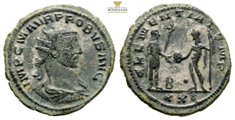 Probus. A.D. 276-282. AE Antoninianus (3.1 g. 22,1 mm.). Antioch,
Radiate, drape...