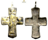 The Byzantine Empire. Bronze Cross. 
(gold plastered) 12 gr. 42,1 mm.