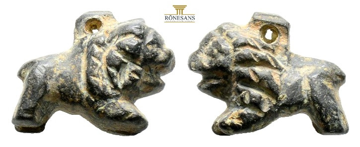 Ancient Roman lion figure (pendant) 7.7 g. 20mm.