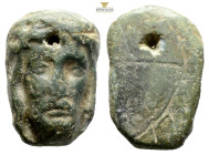 Ancient human face 9,7 g. 35,9 mm.