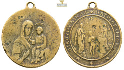 medieval bronze pendant. 5 g. 23,7 mm.