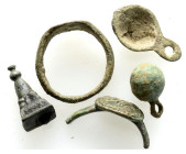 Ancient bronze figure, 5 pieces,