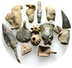 Ancient bronze figure, 14 pieces,
