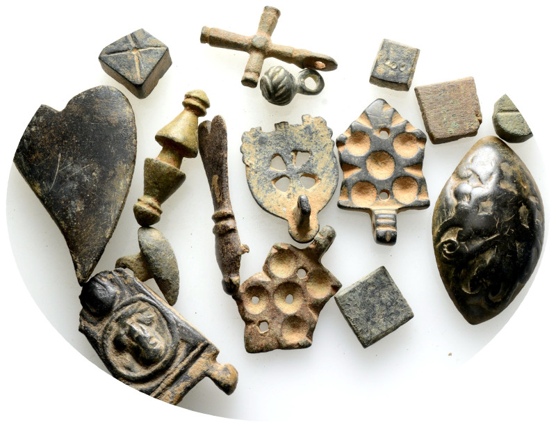 Ancient bronze figure, 16 pieces,